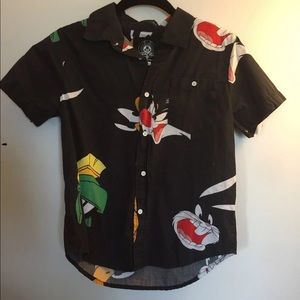 Youth medium Looney Tunes button up dress shirt
